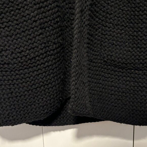 Wings + Horns Peruvian Black Wool Handknit Cardigan/ Sweater XS-S - Picture 11 of 12